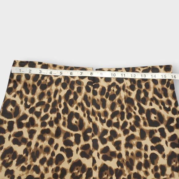 Reformation Marlon Leopard Print Crop Pants High Rise Straight Leg Sz 12 Mobwife - Picture 9 of 13